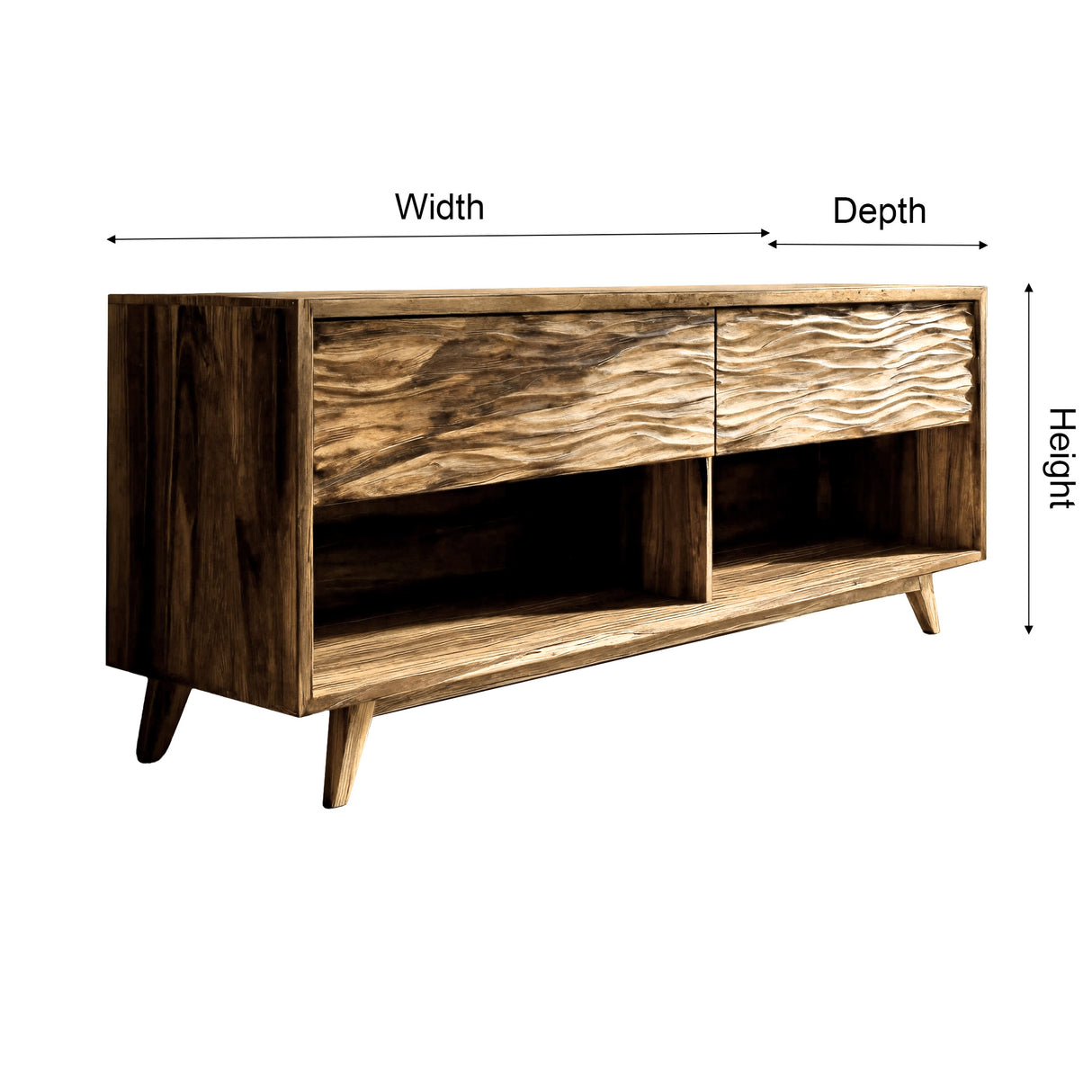 Rovena Sculpted Solid Wood Freestanding Bathroom Vanity with Drawers - Timberustic Freestanding Bathroom Vanity with Drawers
