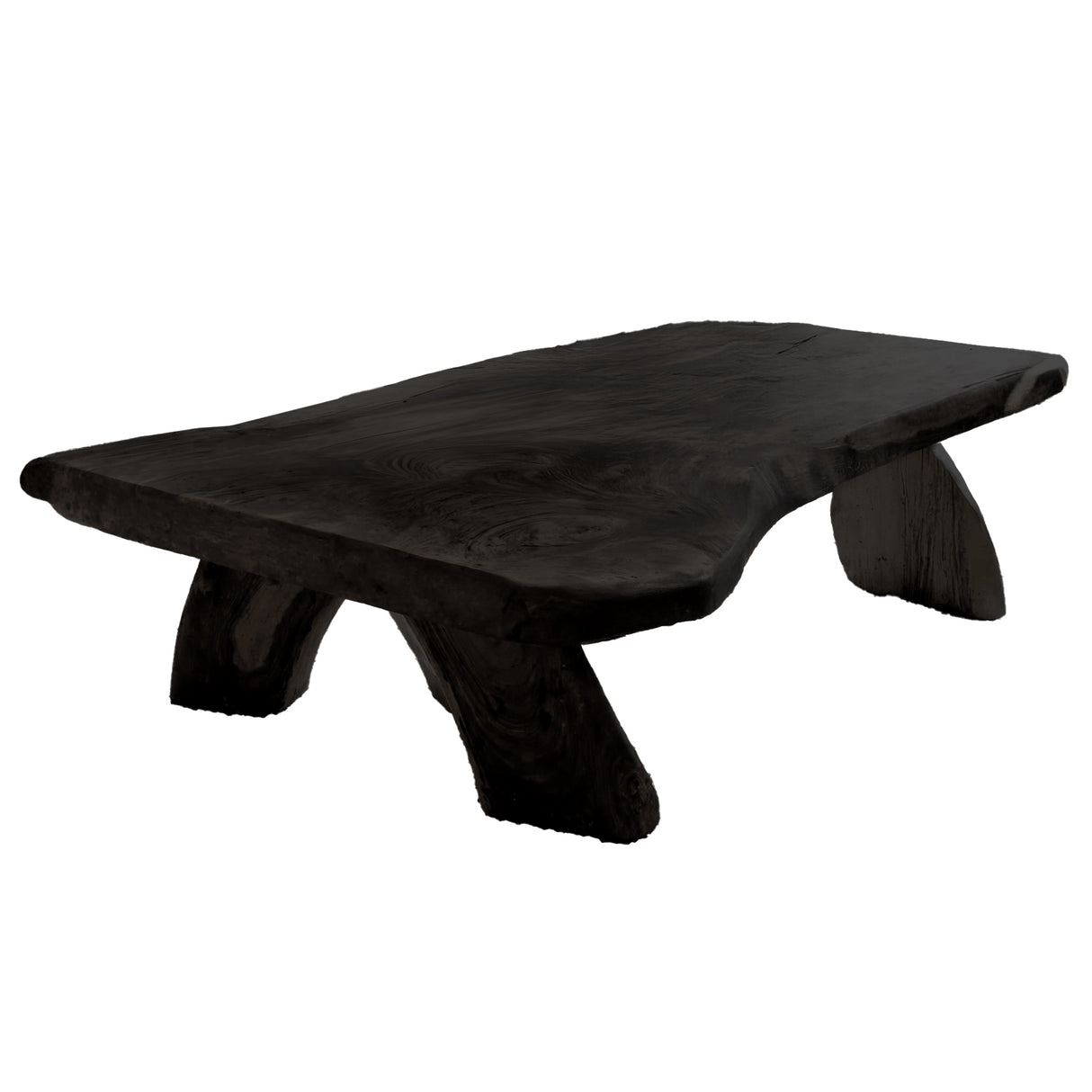 Rustic Live Edge Handcrafted Coffee Table Black - TimbeRustic Coffee Table