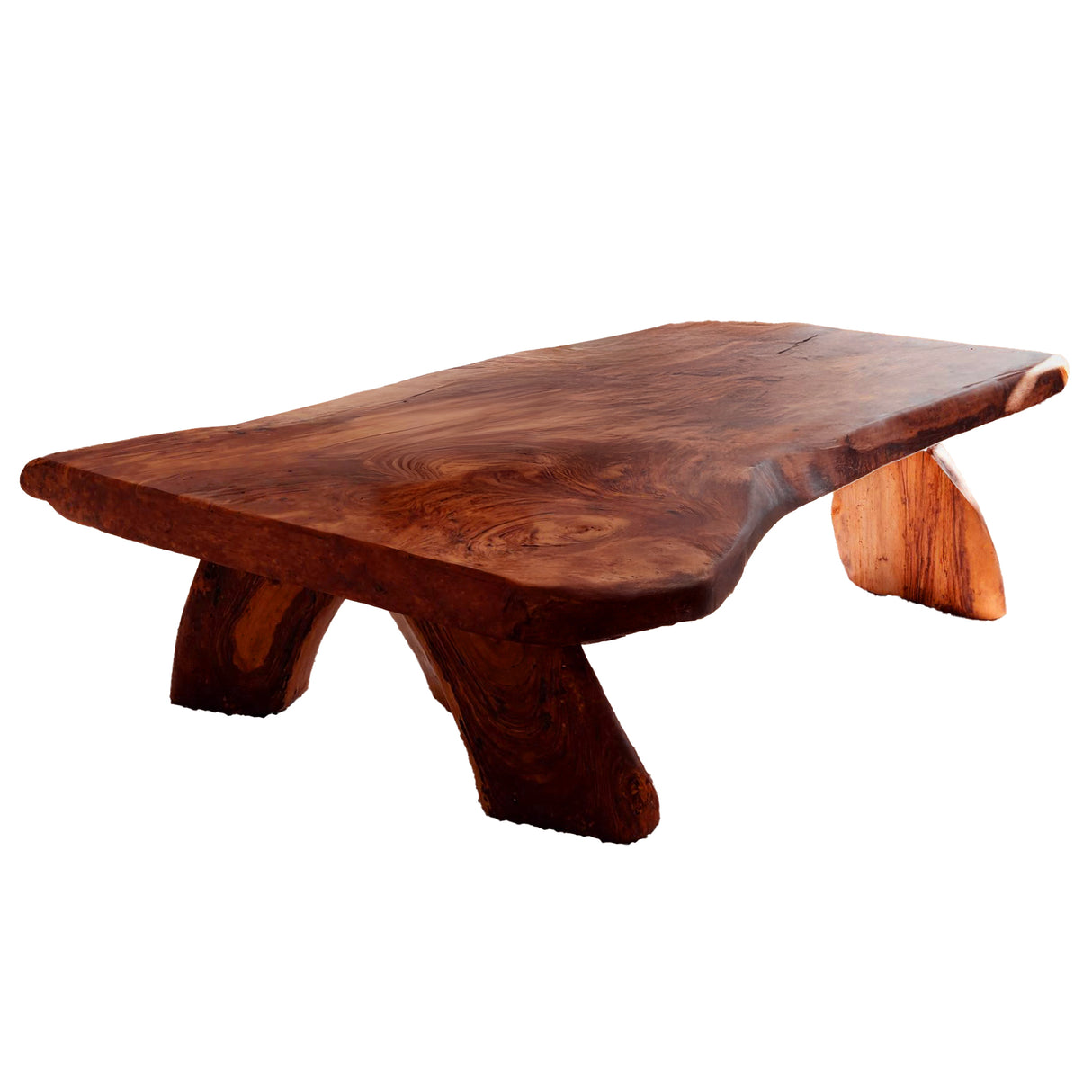 Rustic Live Edge Handcrafted Coffee Table Mahogany - TimbeRustic Coffee Table