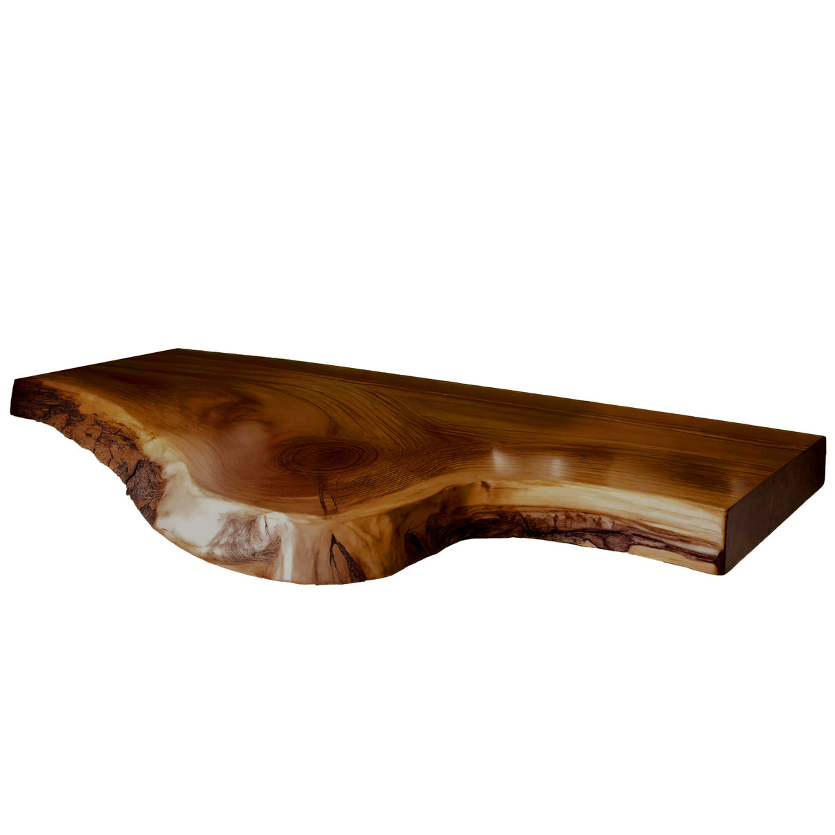 Rustic Live Edge Solid Wood Floating Bathroom Vanity Brown - Timberustic Floating Bathroom Vanity