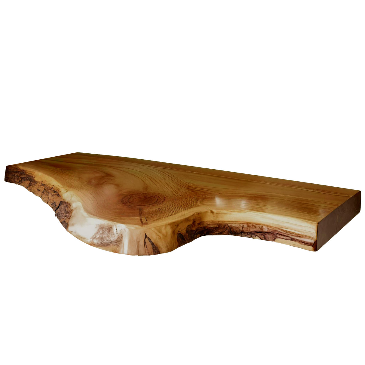 Rustic Live Edge Solid Wood Floating Bathroom Vanity