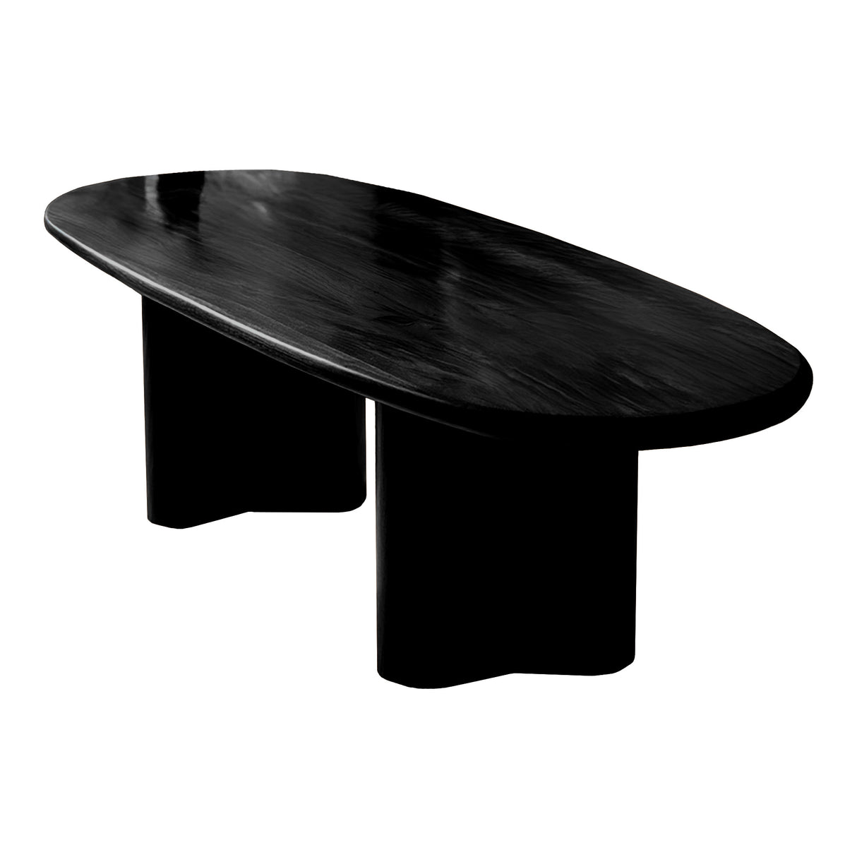 Rustic Solid Wood Oval Coffee Table Black - Timberustic Coffee Table