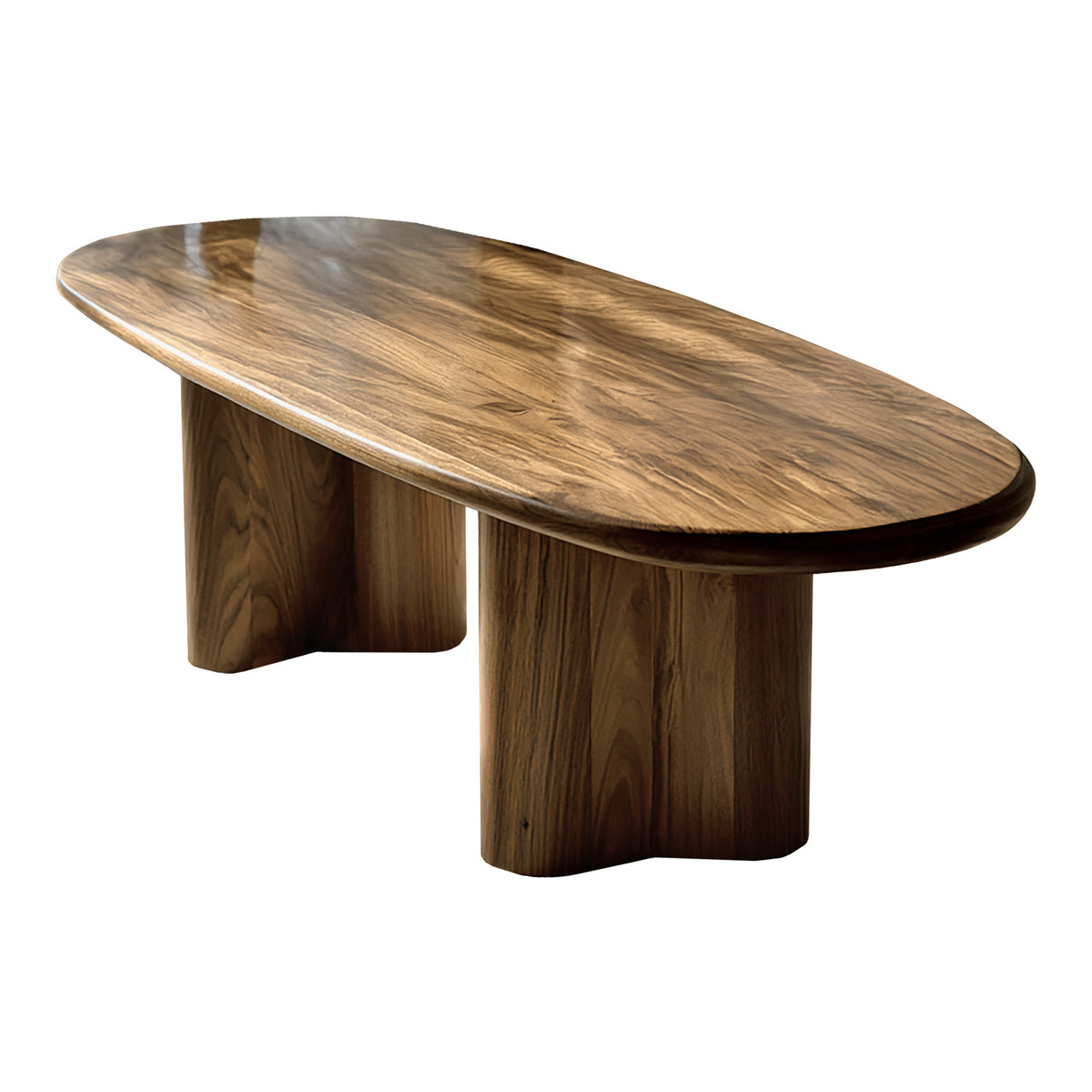 Rustic Solid Wood Oval Coffee Table Natural Oak - Timberustic Coffee Table