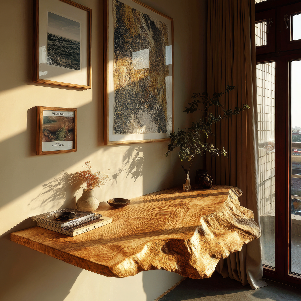 Ryvenor Live Edge Solid Wood Floating Shelf SPA947887 - Timberustic Floating Shelf