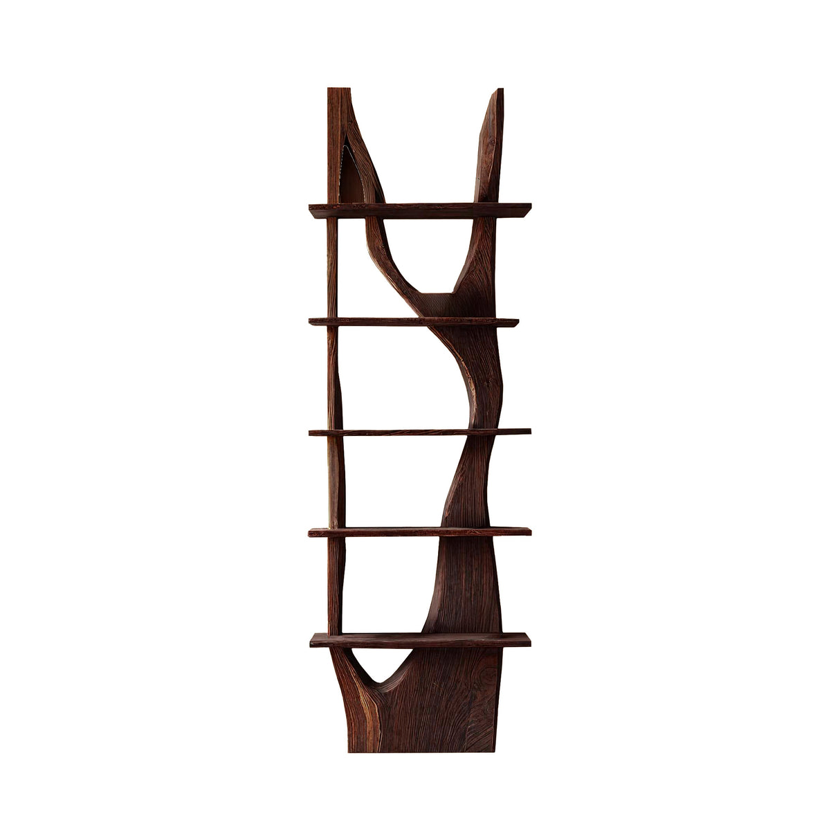 Satori Handcrafted Solid Wood Tea Display Shelf Dark Walnut - Timberustic Display Shelf