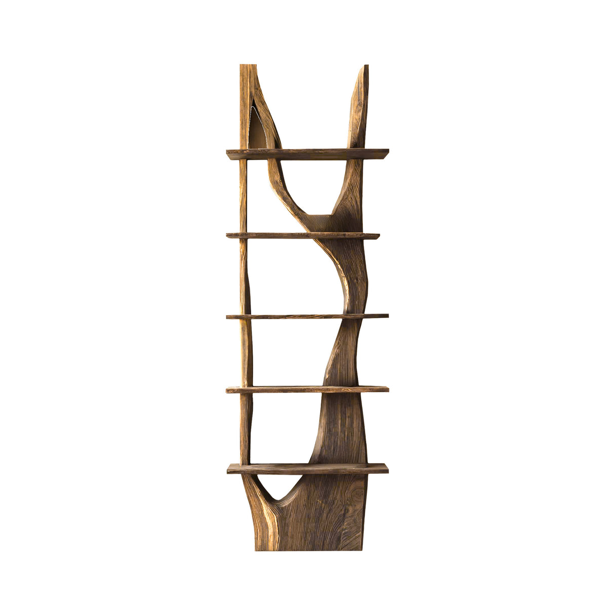 Satori Handcrafted Solid Wood Tea Display Shelf Natural Oak - Timberustic Display Shelf