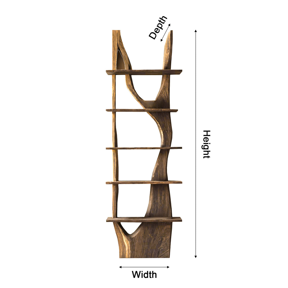 Satori Handcrafted Solid Wood Tea Display Shelf - Timberustic Display Shelf