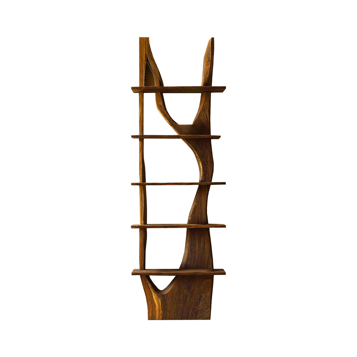 Satori Handcrafted Solid Wood Tea Display Shelf Teak - Timberustic Display Shelf