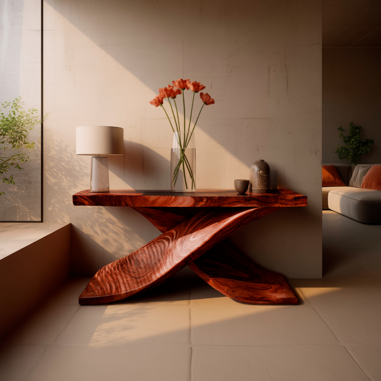 Sculptura Drift Handcrafted Solid Wood Console Table - Timberustic Console Table