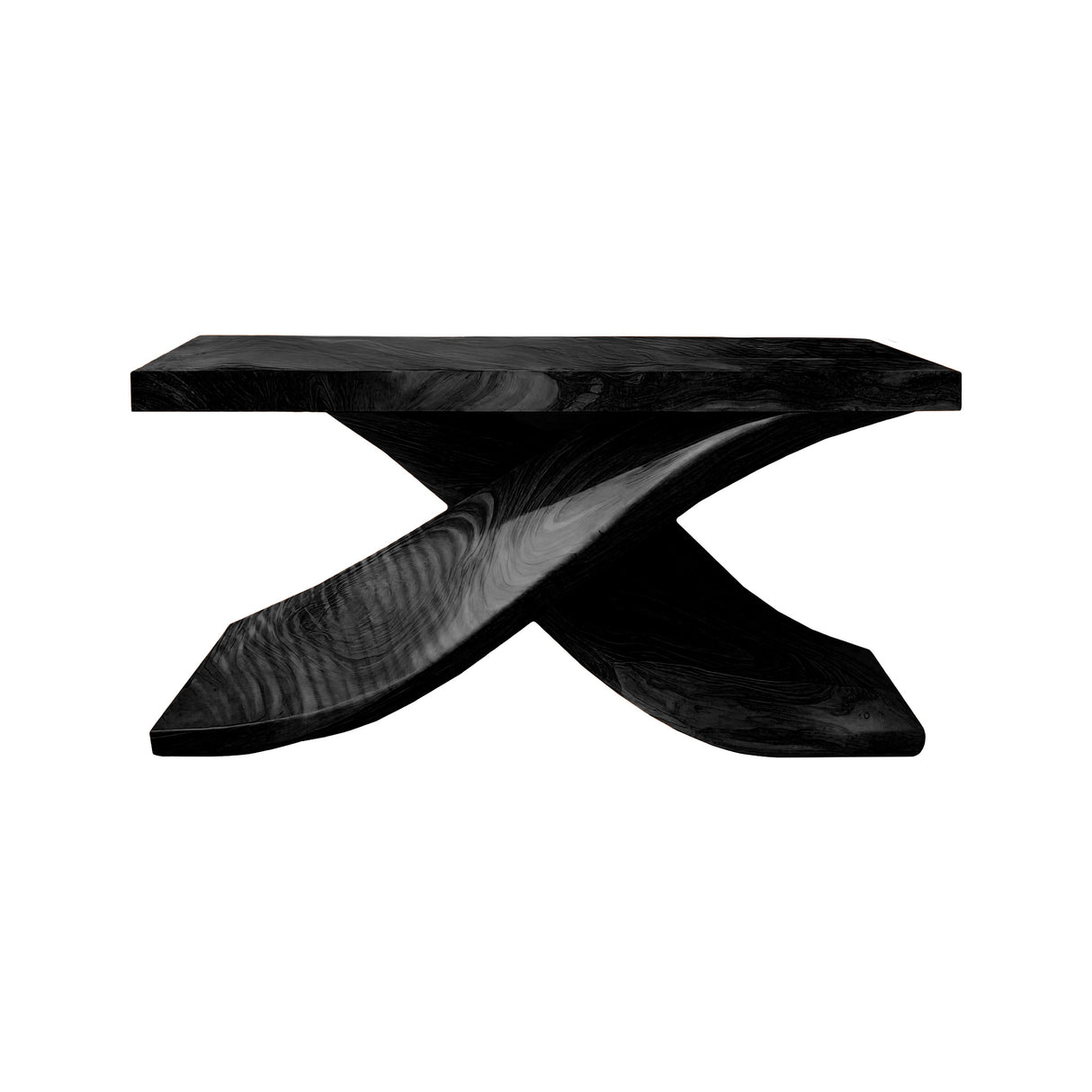 Sculptura Drift Handcrafted Solid Wood Console Table Black - Timberustic Console Table