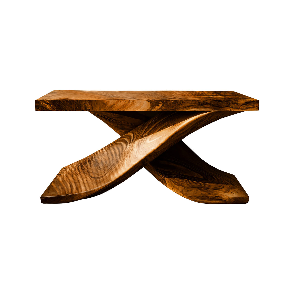 Sculptura Drift Handcrafted Solid Wood Console Table Brown - Timberustic Console Table