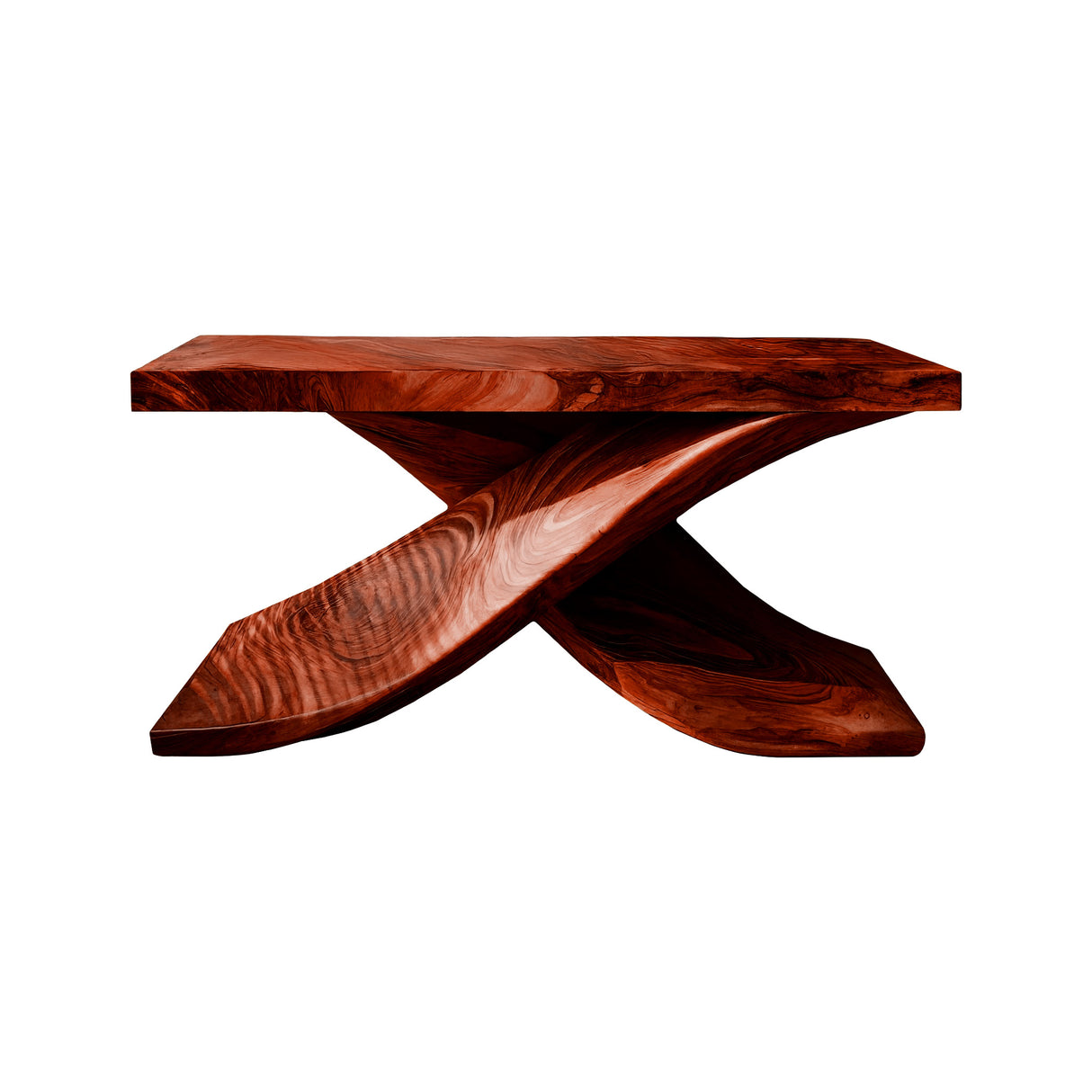 Sculptura Drift Handcrafted Solid Wood Console Table Mahogany - Timberustic Console Table