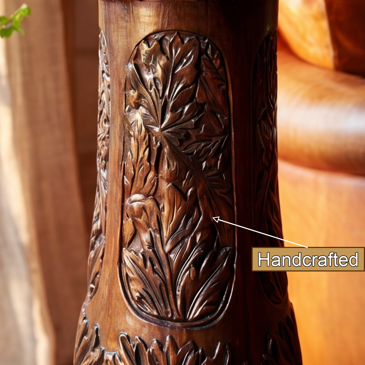 Selmora Solid Wood Pedestal Stand - Timberustic Pedestal Stand