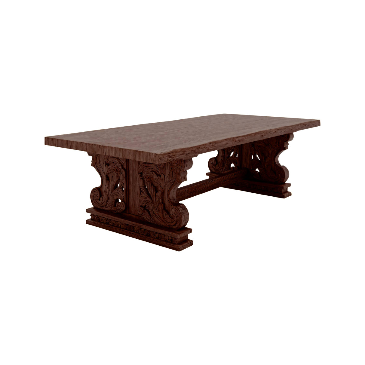 Seraphine Handcrafted Solid Wood Dining Table Dark Walnut - Timberustic Dining Table