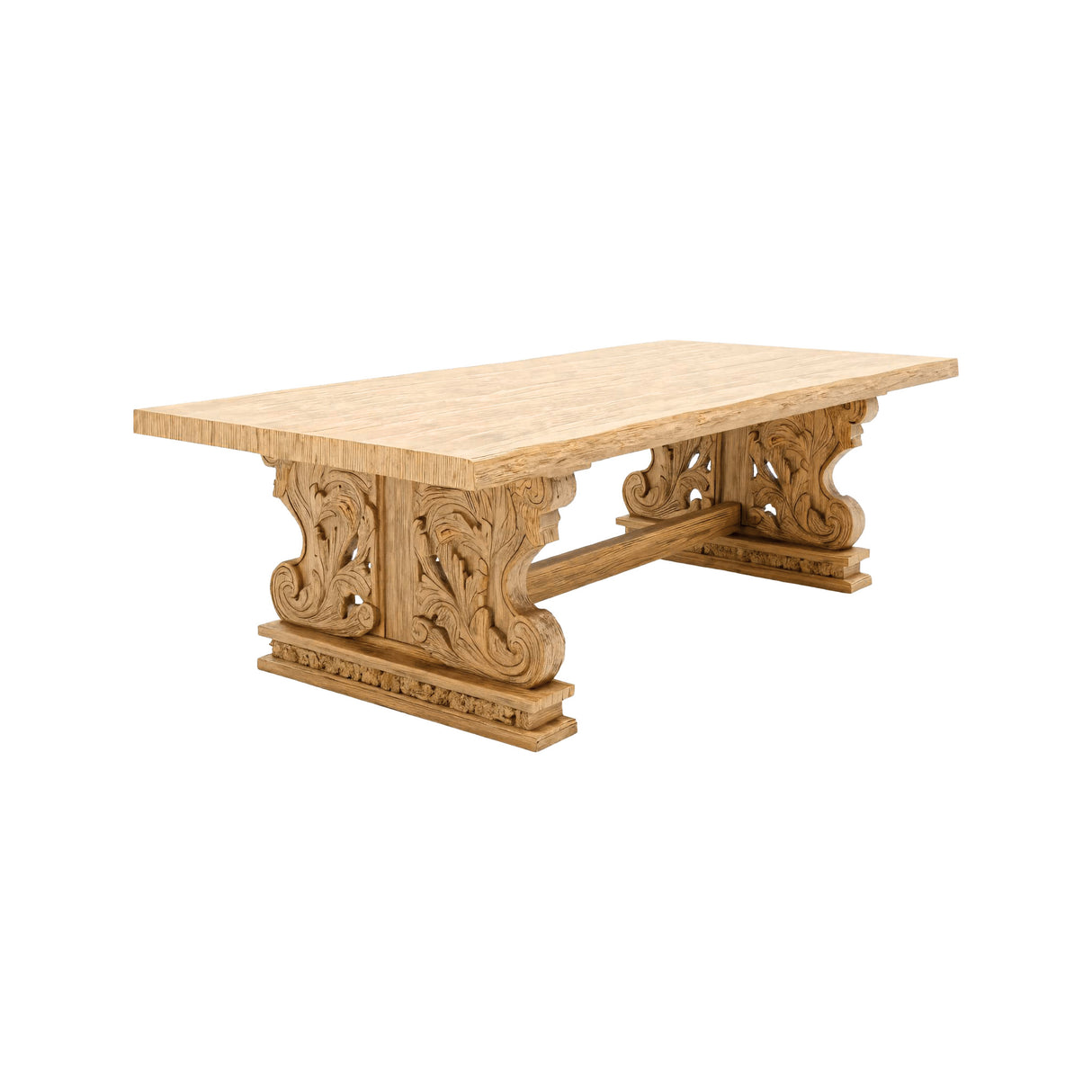 Seraphine Handcrafted Solid Wood Dining Table Natural Oak - Timberustic Dining Table