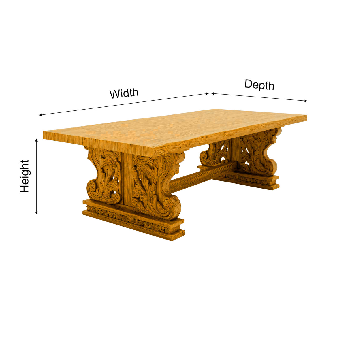Seraphine Handcrafted Solid Wood Dining Table - Timberustic Dining Table