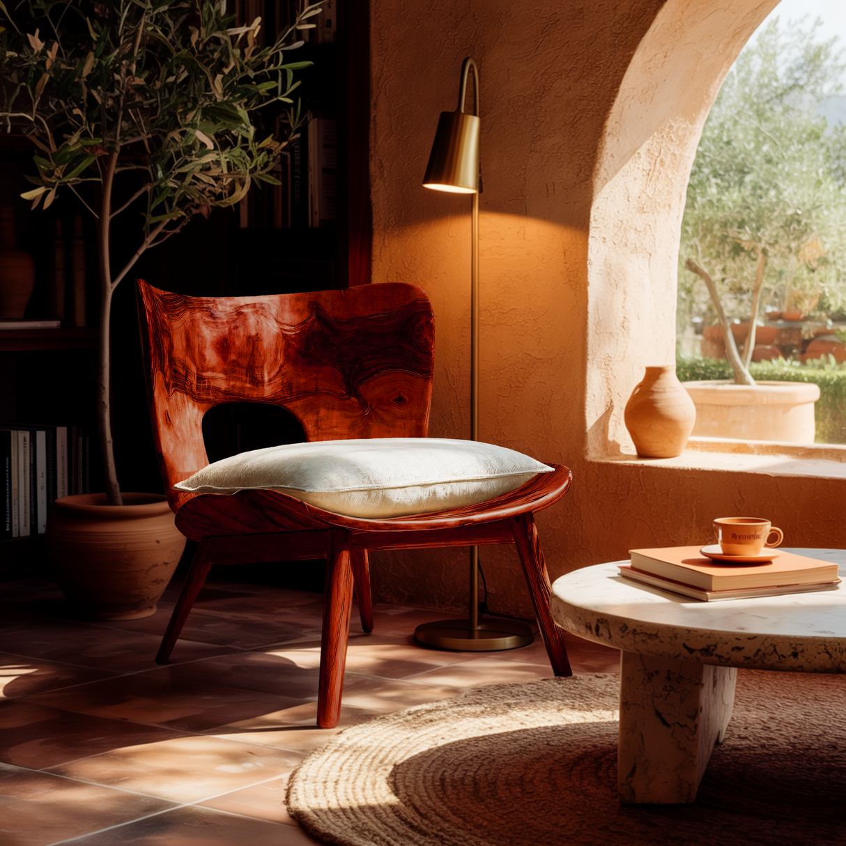 Seren Arc Solid Wood Lounge Chair - Timberustic Lounge Chair