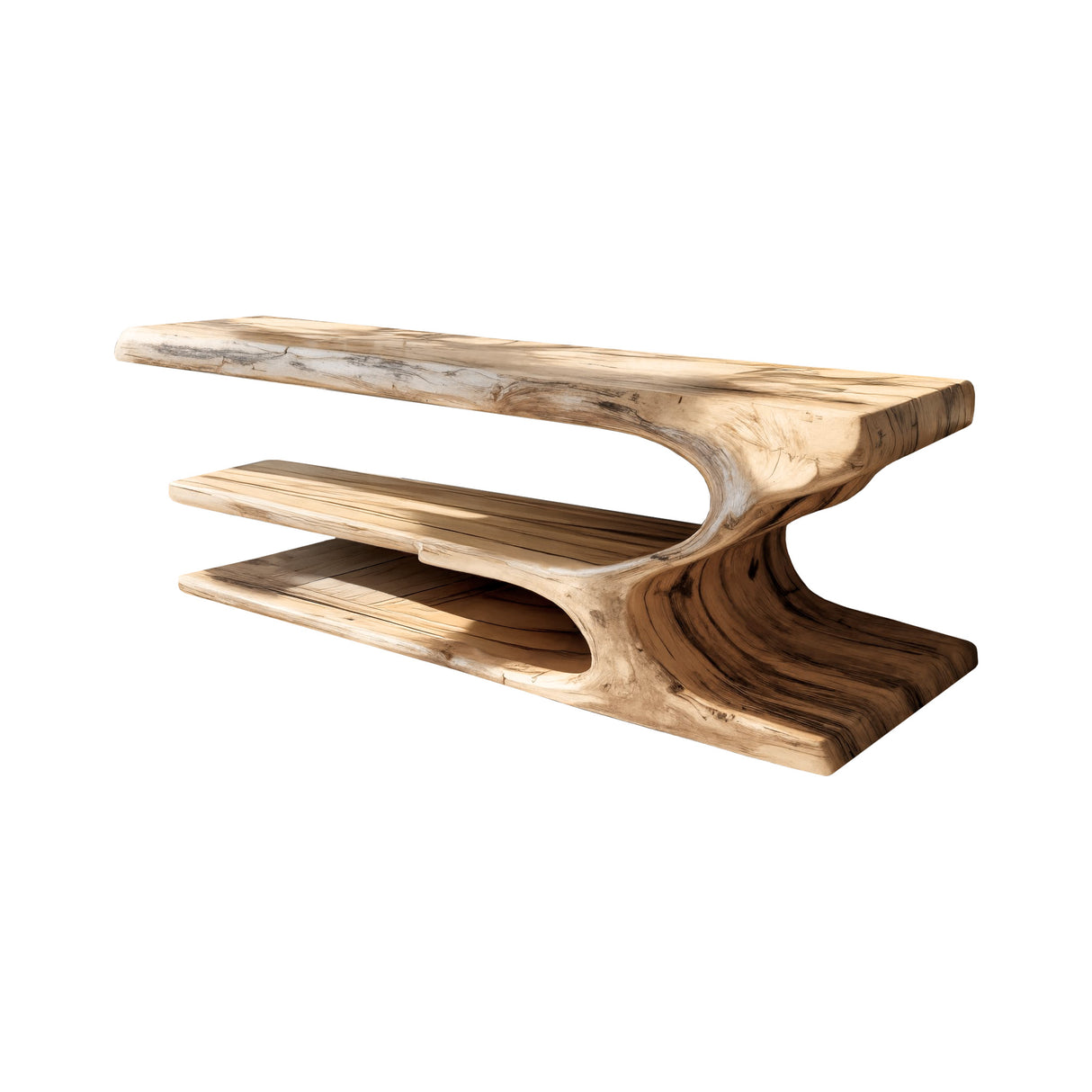 Seren Fold Live Edge Solid Wood Shoe Rack Natural Oak - Timberustic Shoe Rack