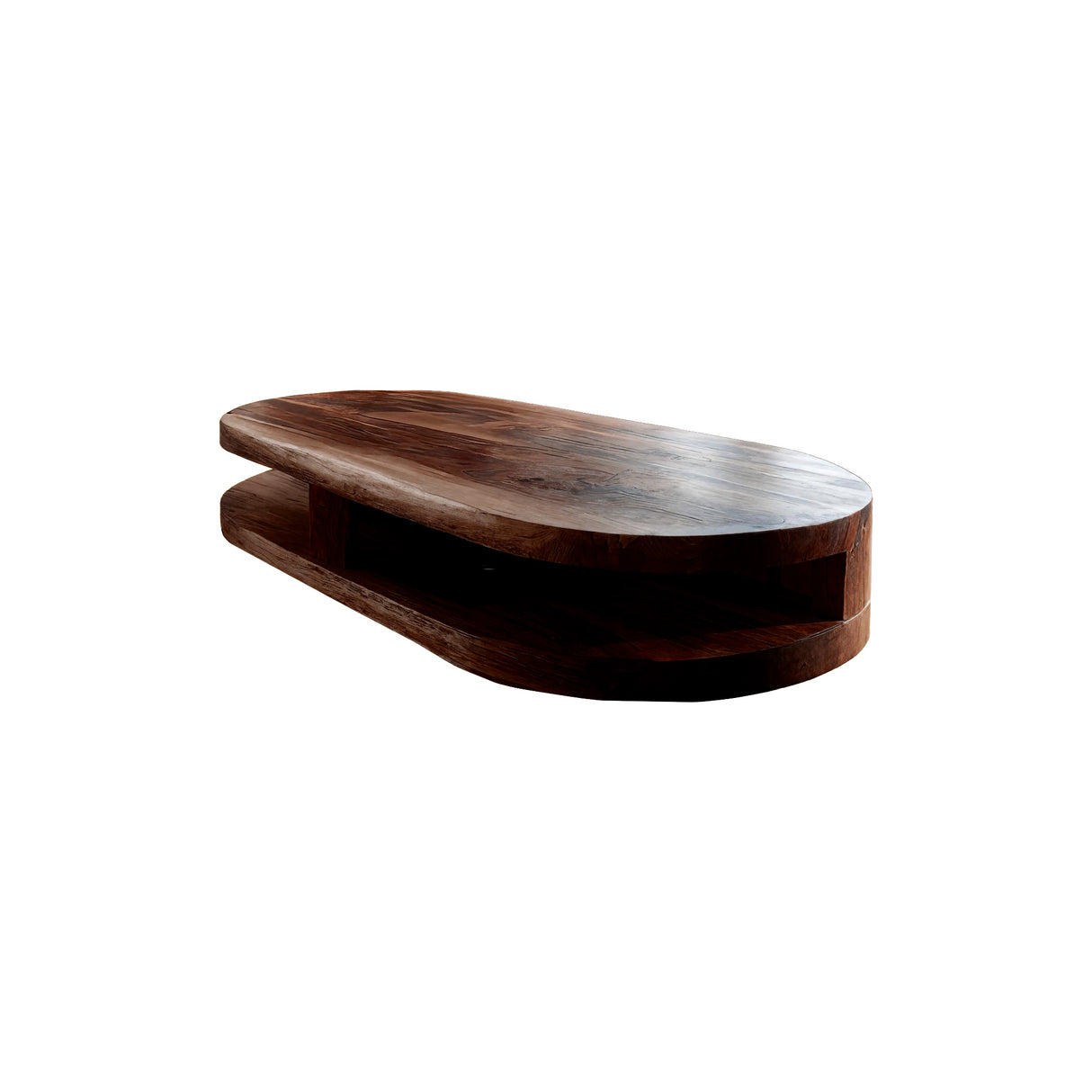 Seren Hollow Solid Wood Coffee Table Dark Walnut - Timberustic Coffee Table