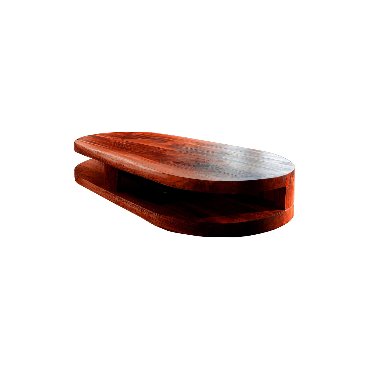 Seren Hollow Solid Wood Coffee Table Mahogany - Timberustic Coffee Table
