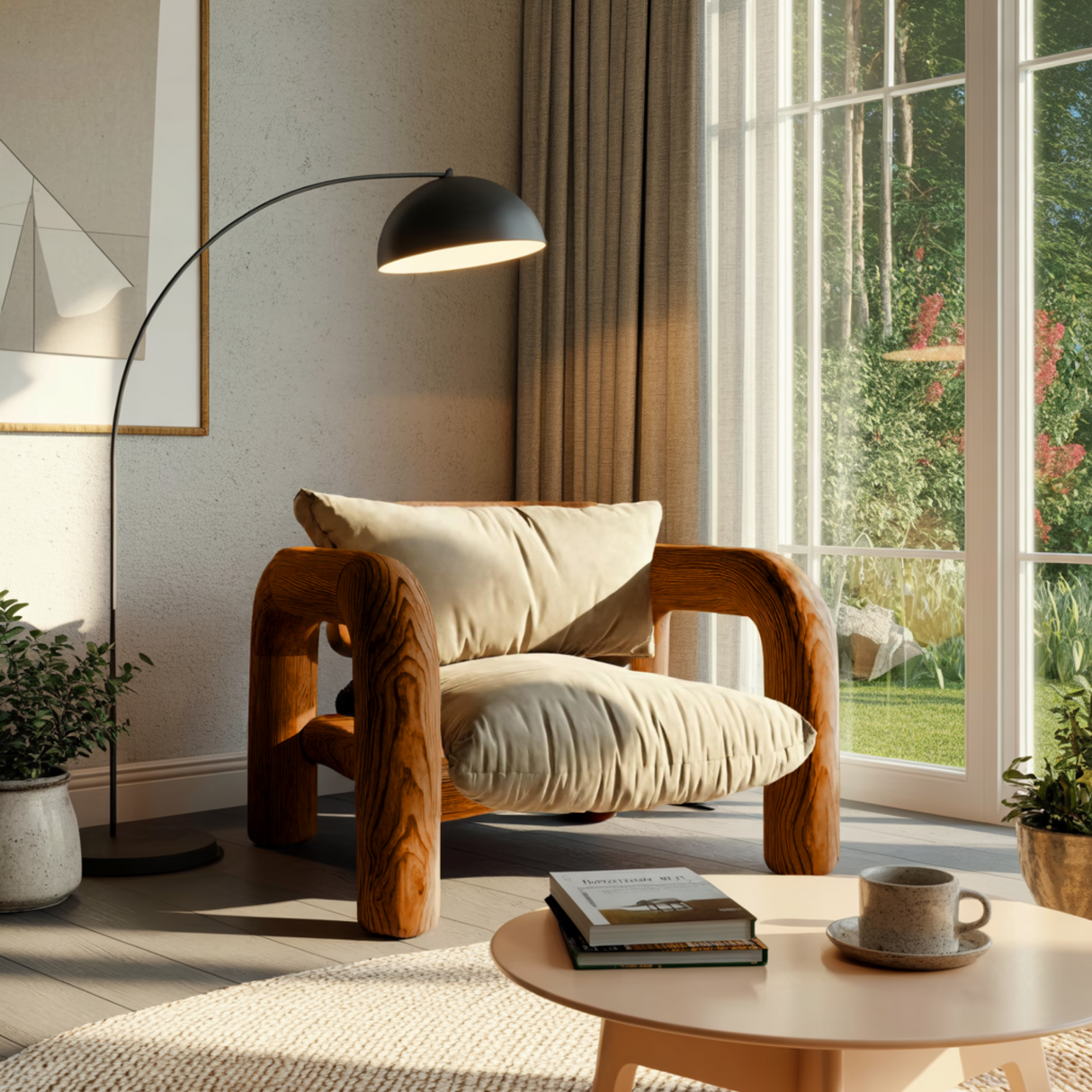 Seren Rest Solid Wood Lounge Chair - Timberustic Lounge Chair