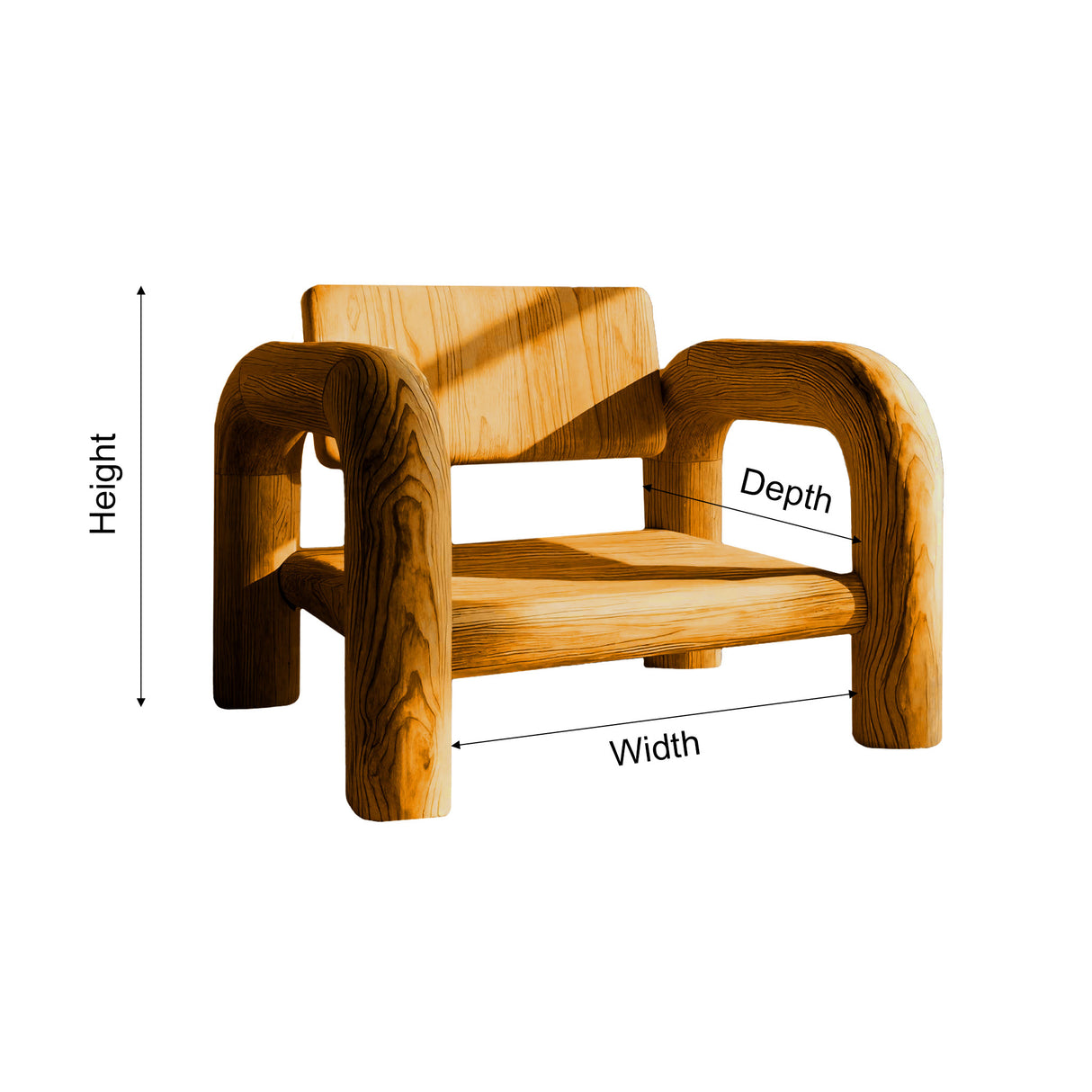 Seren Rest Solid Wood Lounge Chair - Timberustic Lounge Chair