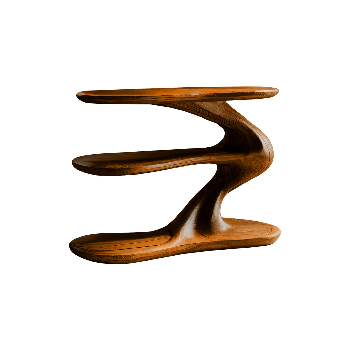Serenata Sculpted Solid Wood Record Player Stand Brown - Timberustic Record Player Stand With Storage