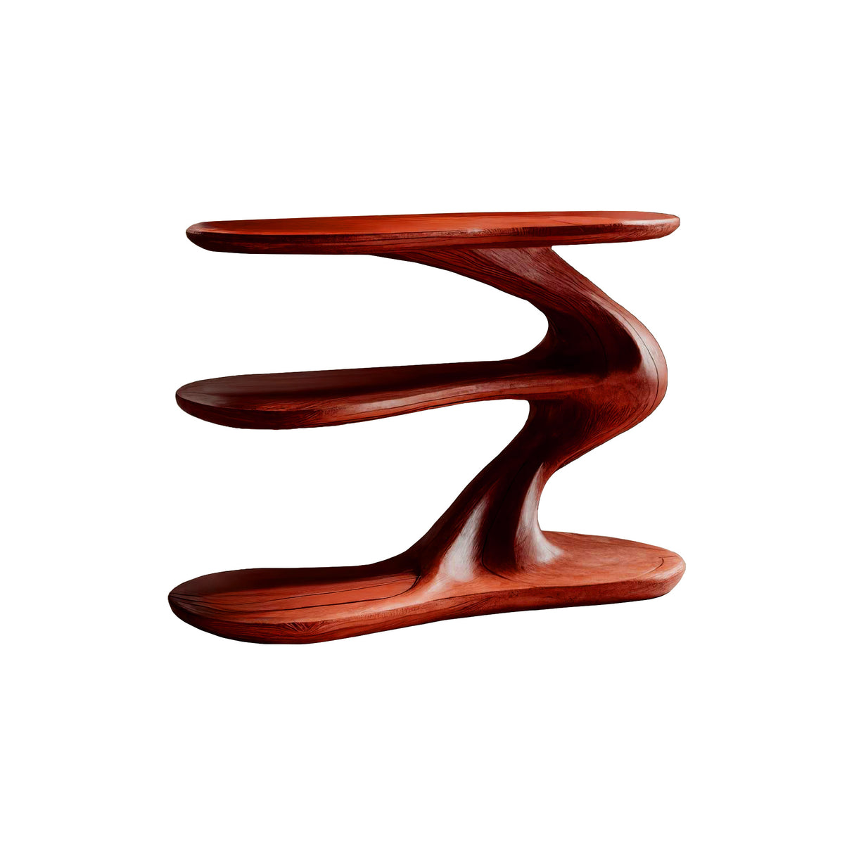 Serenata Sculpted Solid Wood Record Player Stand Mahogany - Timberustic Record Player Stand With Storage