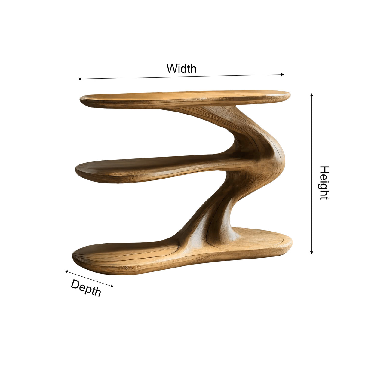Serenata Sculpted Solid Wood Record Player Stand - Timberustic Record Player Stand With Storage