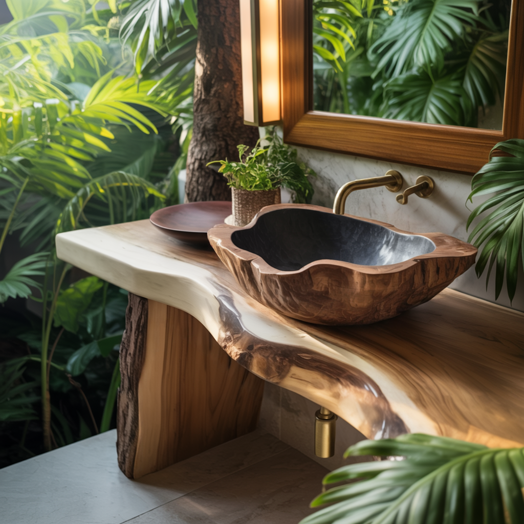 Shellform Organic Wood Vessel Sink - Timberustic Vessel Sinks