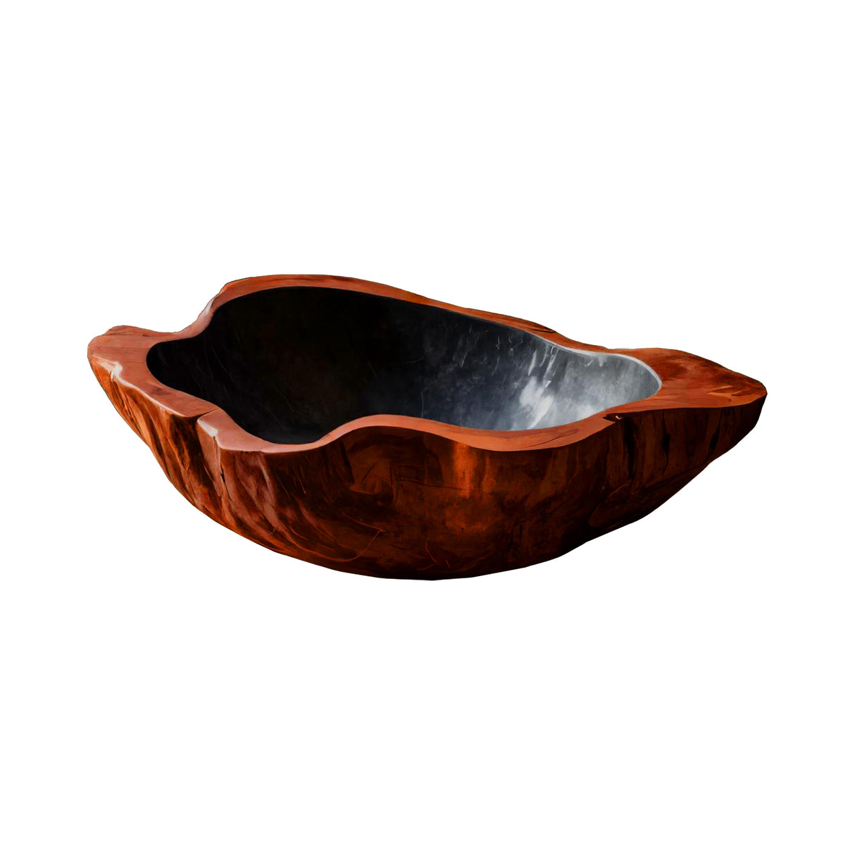 Shellform Organic Wood Vessel Sink Mahogany - Timberustic Vessel Sinks