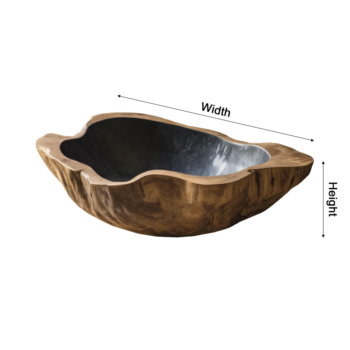 Shellform Organic Wood Vessel Sink - Timberustic Vessel Sinks