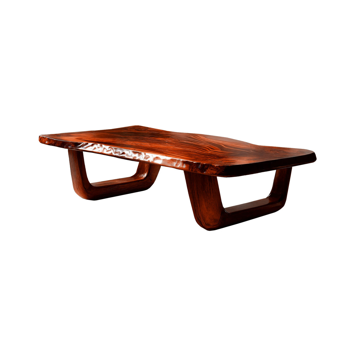 Solace Drift Live Edge Solid Wood Coffee Table Mahogany - Timberustic Coffee Table