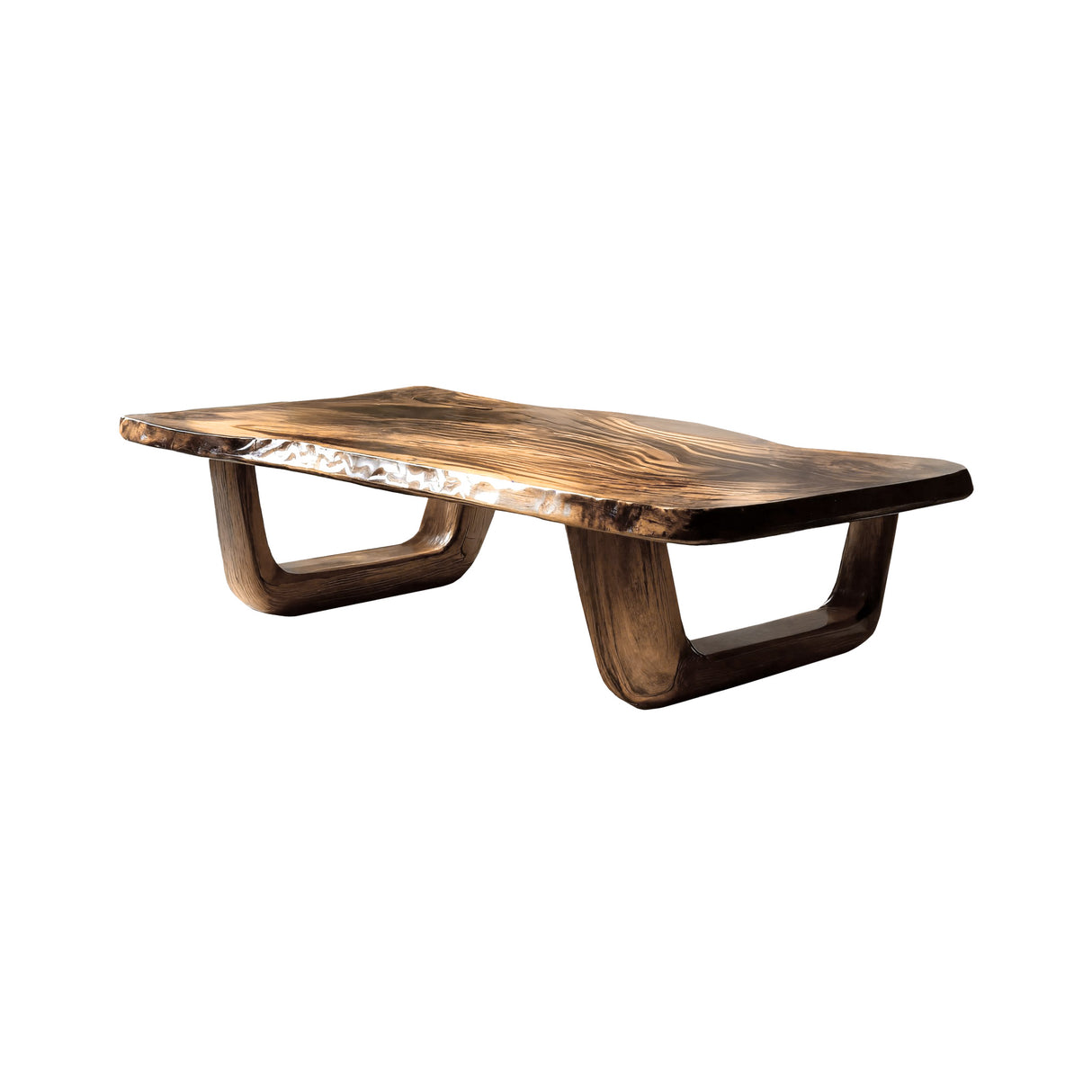 Solace Drift Live Edge Solid Wood Coffee Table Natural Oak - Timberustic Coffee Table