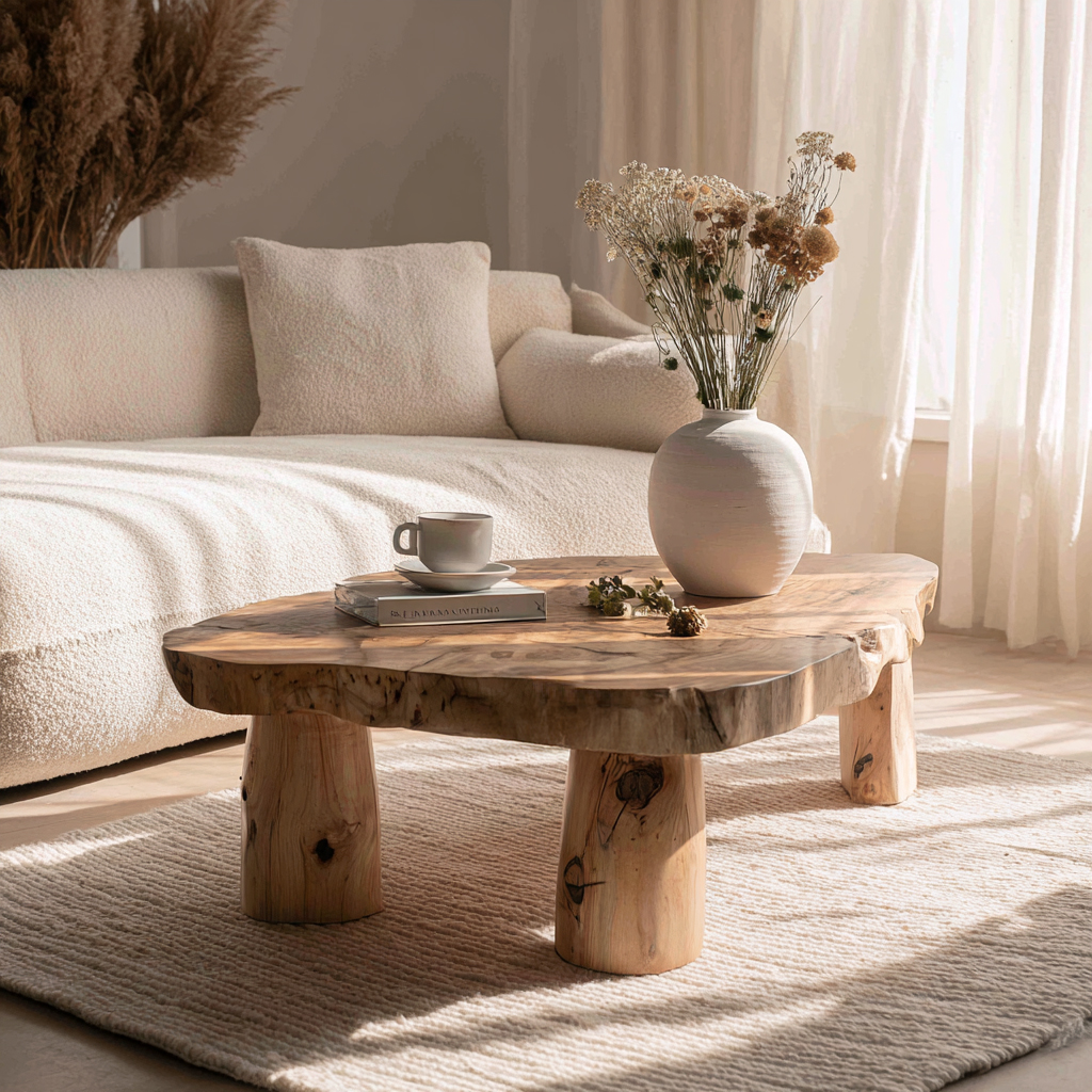 Solace Live Edge Solid Wood Coffee Table - Timberustic Coffee Table