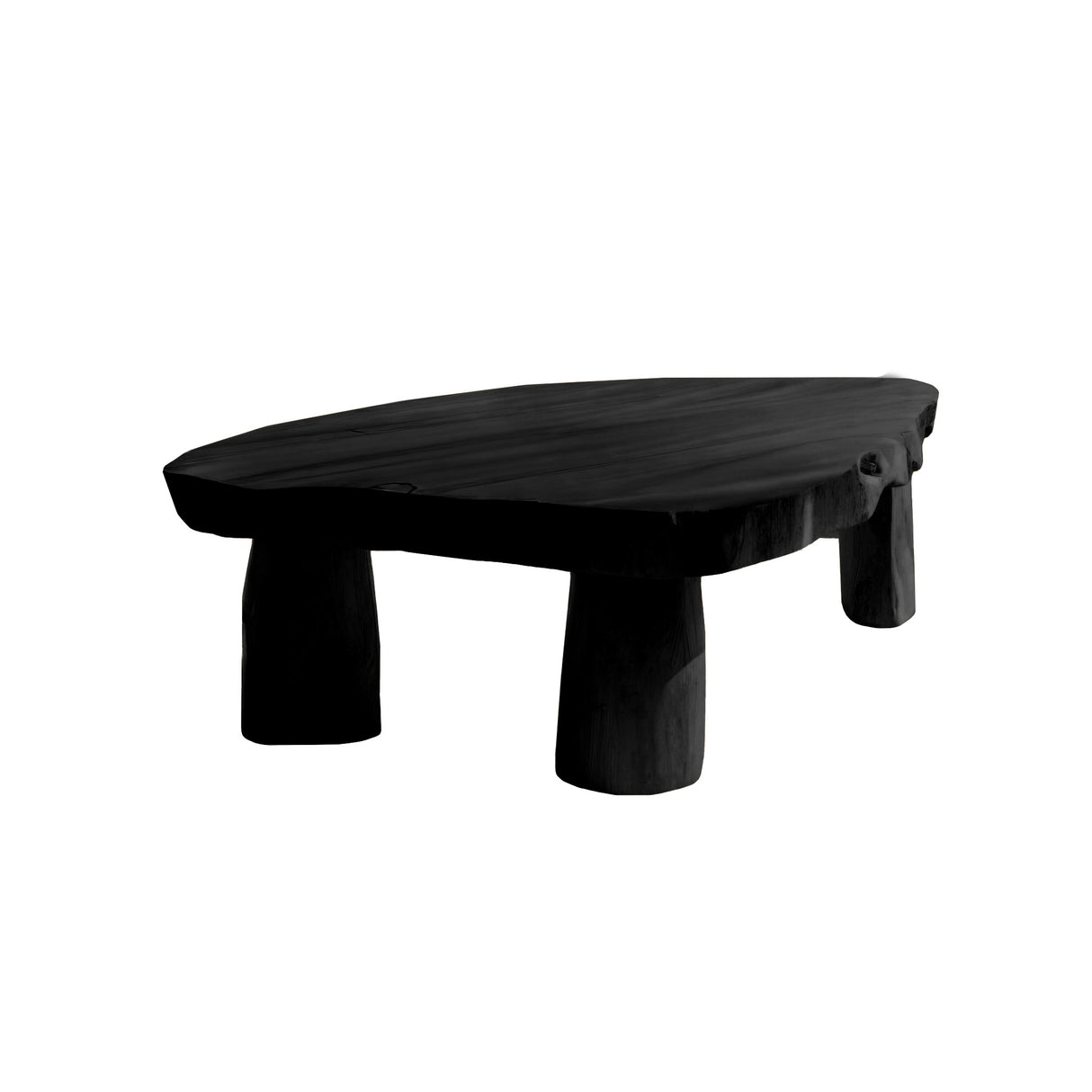 Solace Live Edge Solid Wood Coffee Table Black - Timberustic Coffee Table