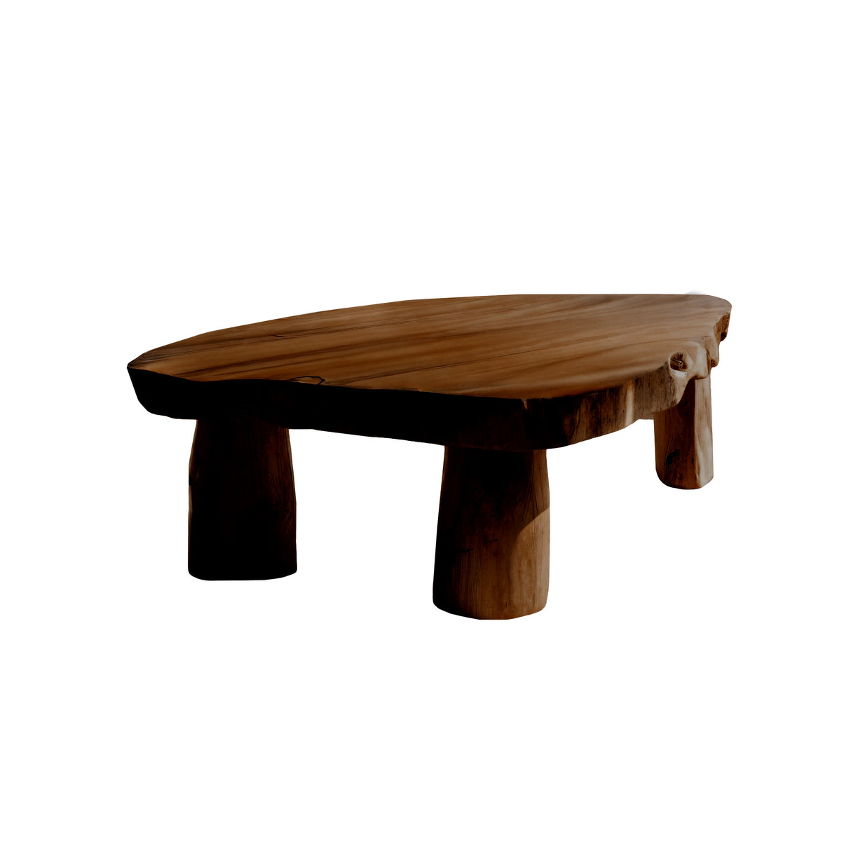 Solace Live Edge Solid Wood Coffee Table Brown - Timberustic Coffee Table