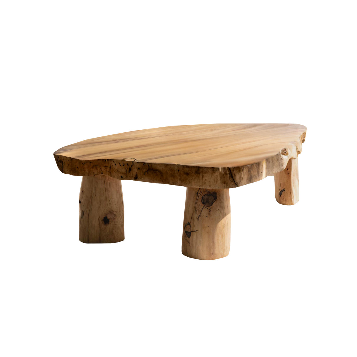Solace Live Edge Solid Wood Coffee Table Natural Oak - Timberustic Coffee Table