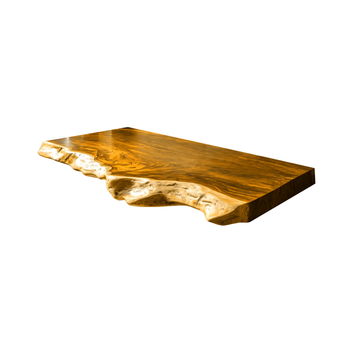 Solara Live Edge Solid Wood Floating Bathroom Vanity Teak - Timberustic Floating Bathroom Vanity