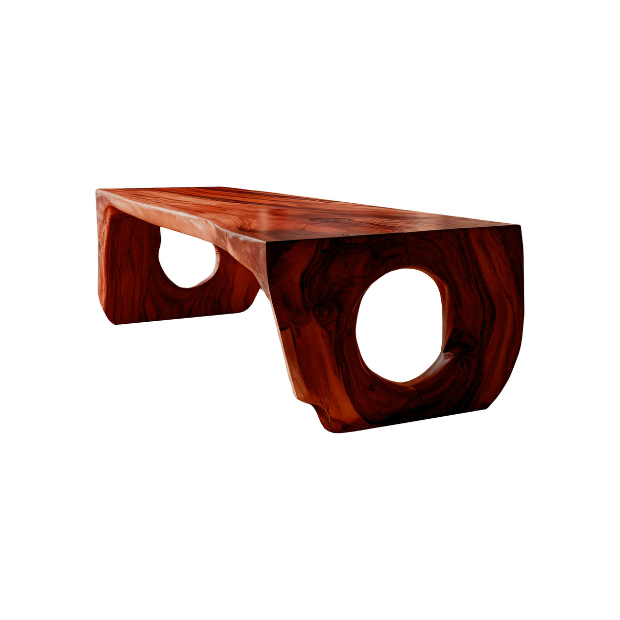 Solarch Hollow-Base Solid Wood Dining Table Mahogany - Timberustic Dining Table
