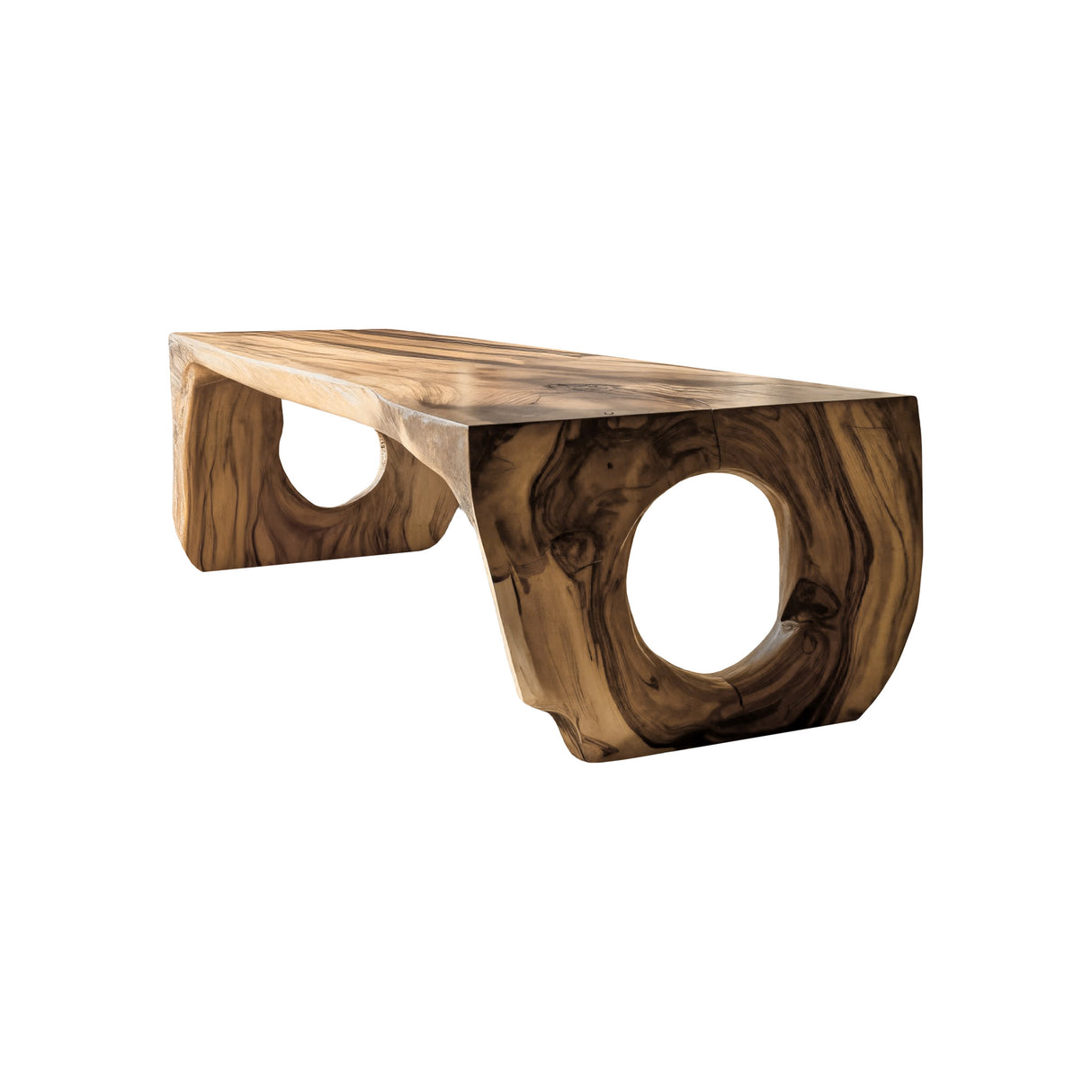 Solarch Hollow-Base Solid Wood Dining Table Natural Oak - Timberustic Dining Table