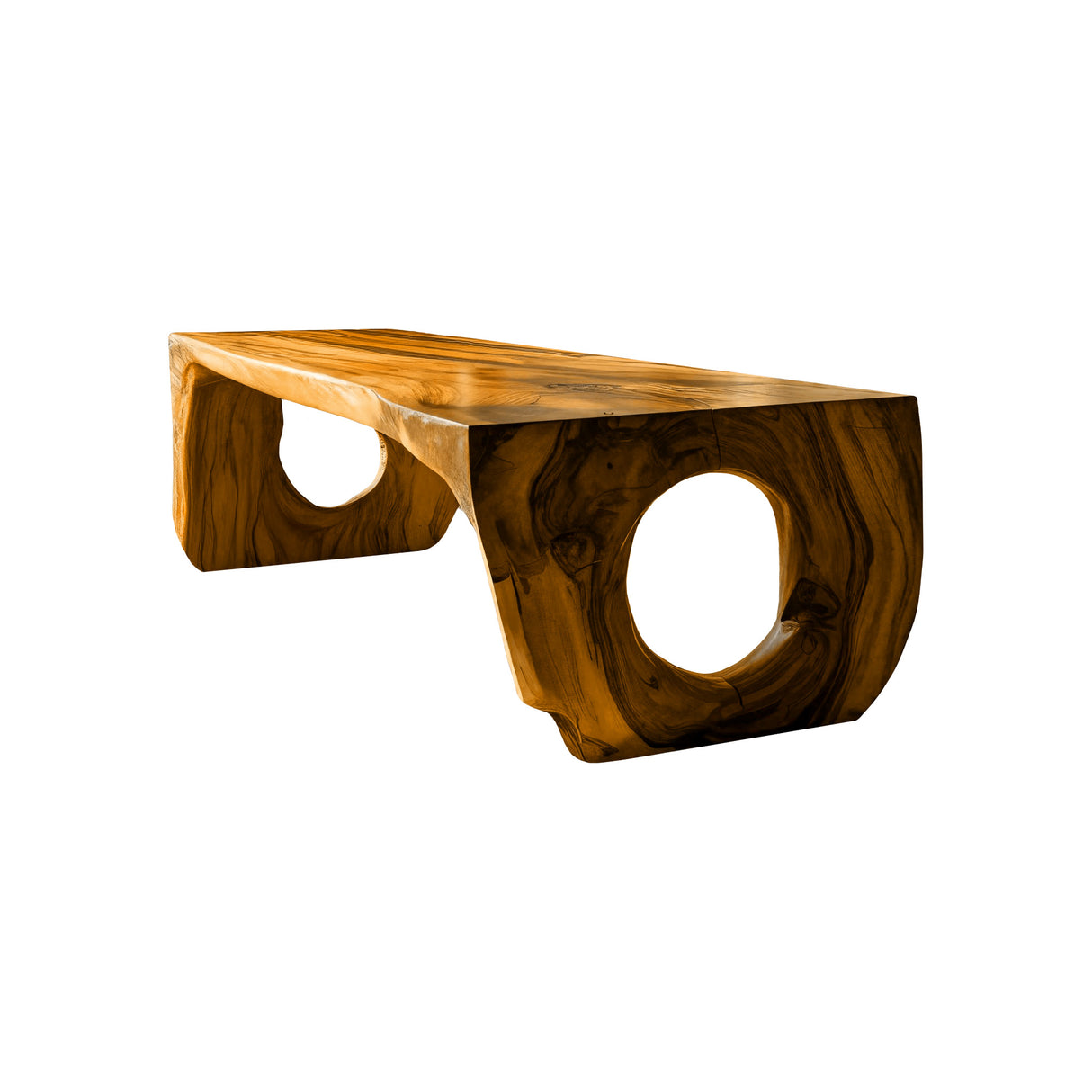 Solarch Hollow-Base Solid Wood Dining Table Teak - Timberustic Dining Table