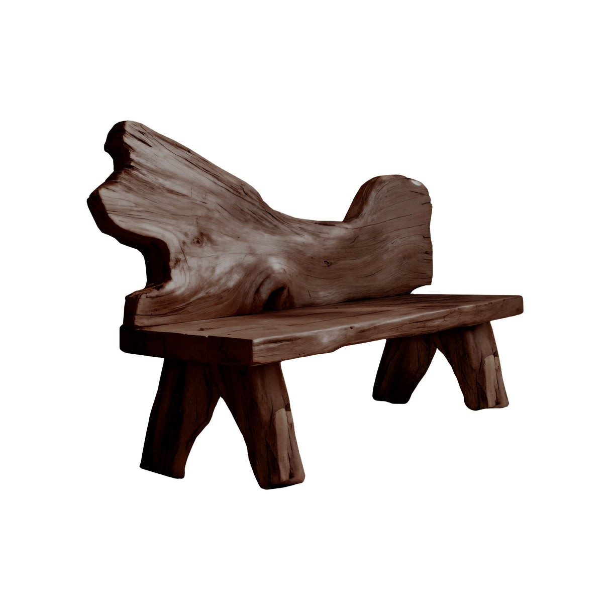 Solora Organic Modern Solid Wood Outdoor Bench