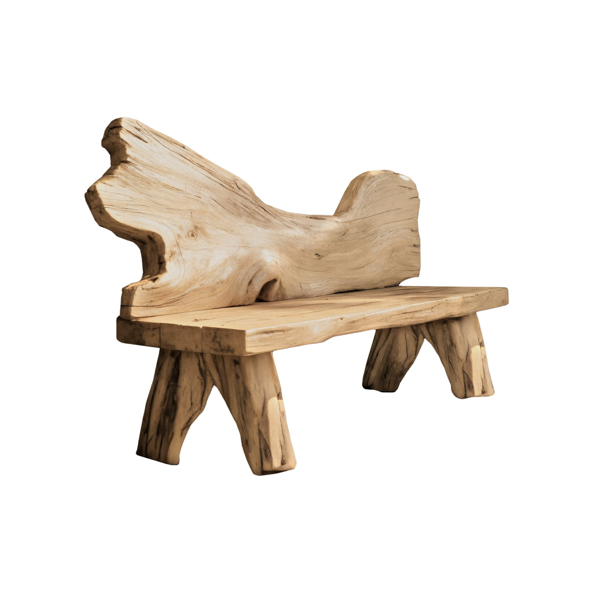 Solora Organic Modern Solid Wood Outdoor Bench