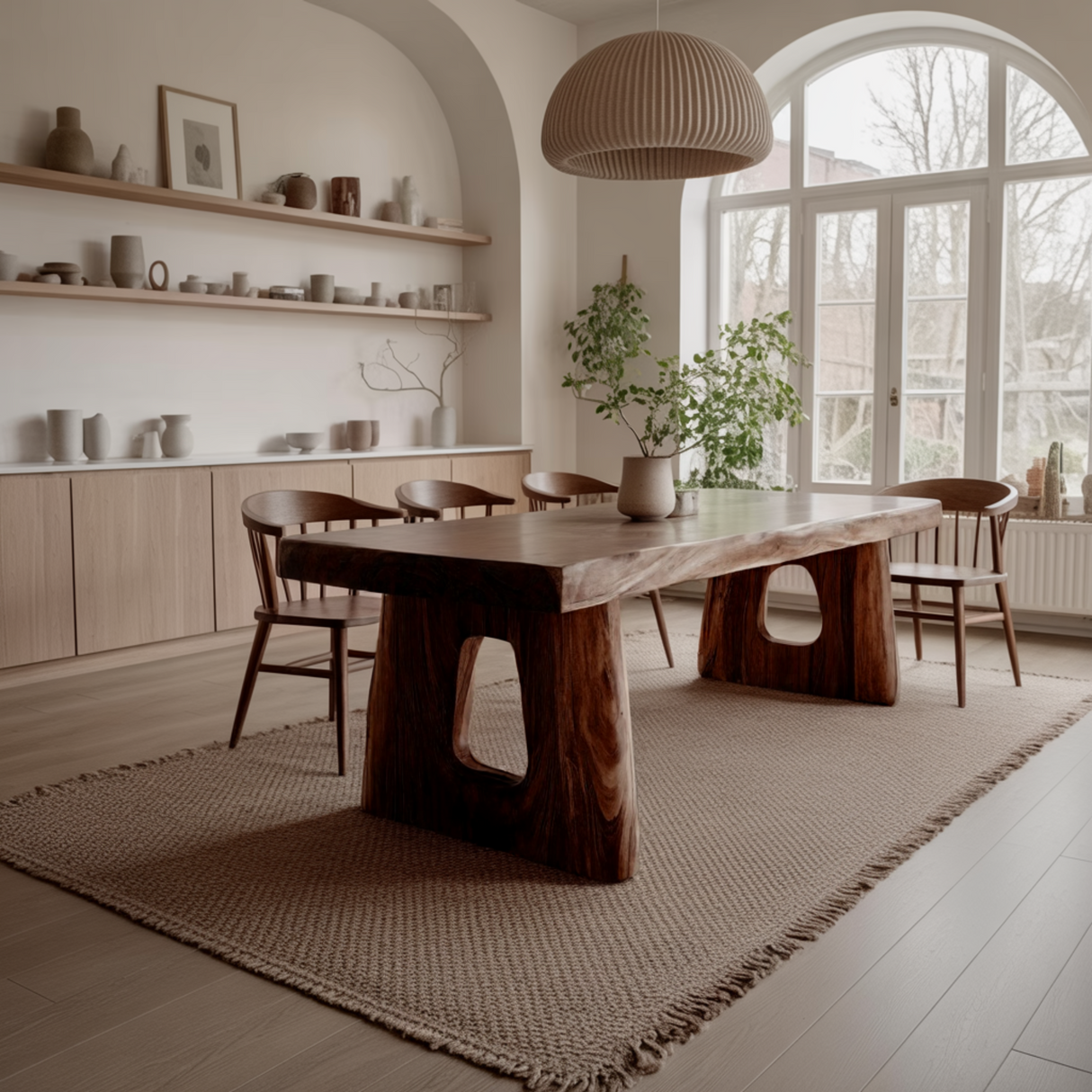 Solterra Organic Form Solid Wood Dining Table - Timberustic Dining Table