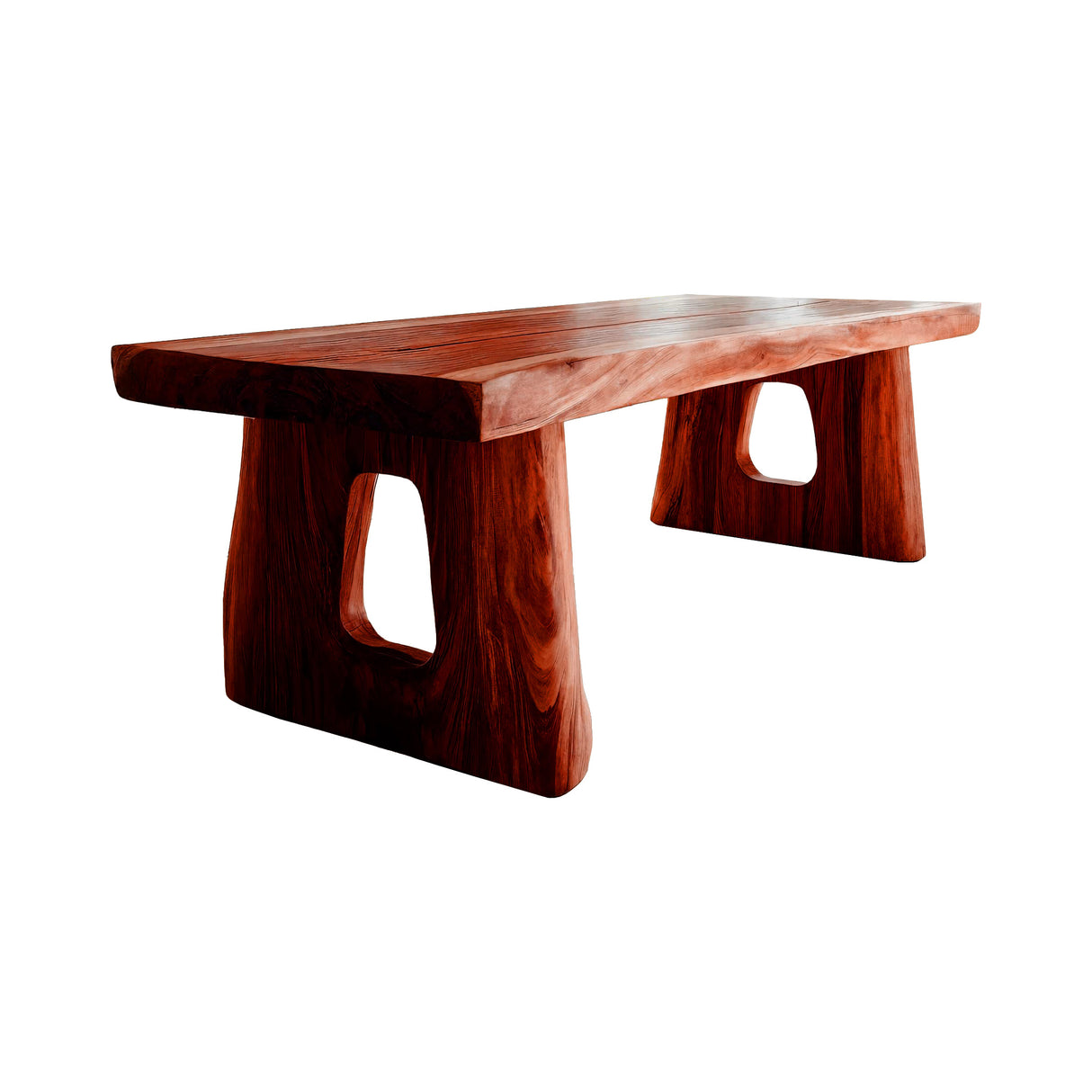 Solterra Organic Form Solid Wood Dining Table Mahogany - Timberustic Dining Table