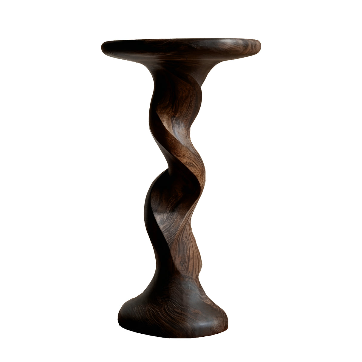 Norvyn Solid Wood Pedestal Stand Dark Walnut - Timberustic Pedestal Stand
