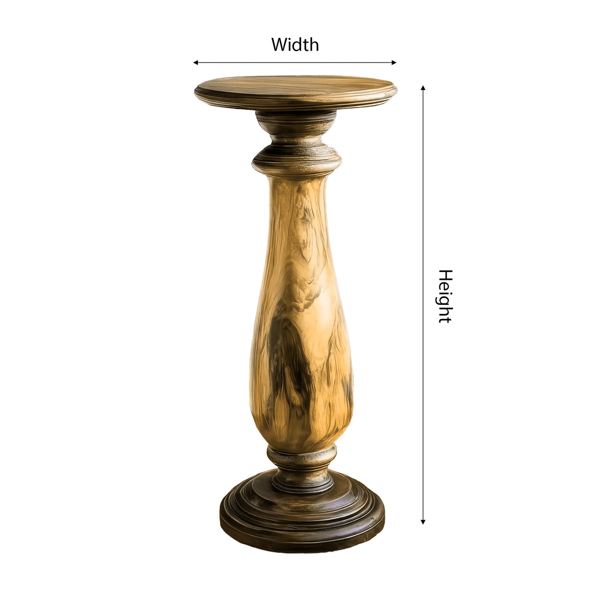 Solvane Solid Wood Pedestal Stand - Timberustic Pedestal Stand