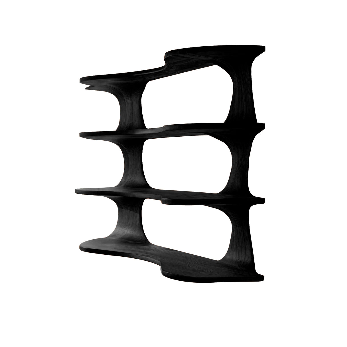 Solvara Live Edge Solid Wood Floating Kitchen Shelf Black - Timberustic Floating Kitchen Shelf