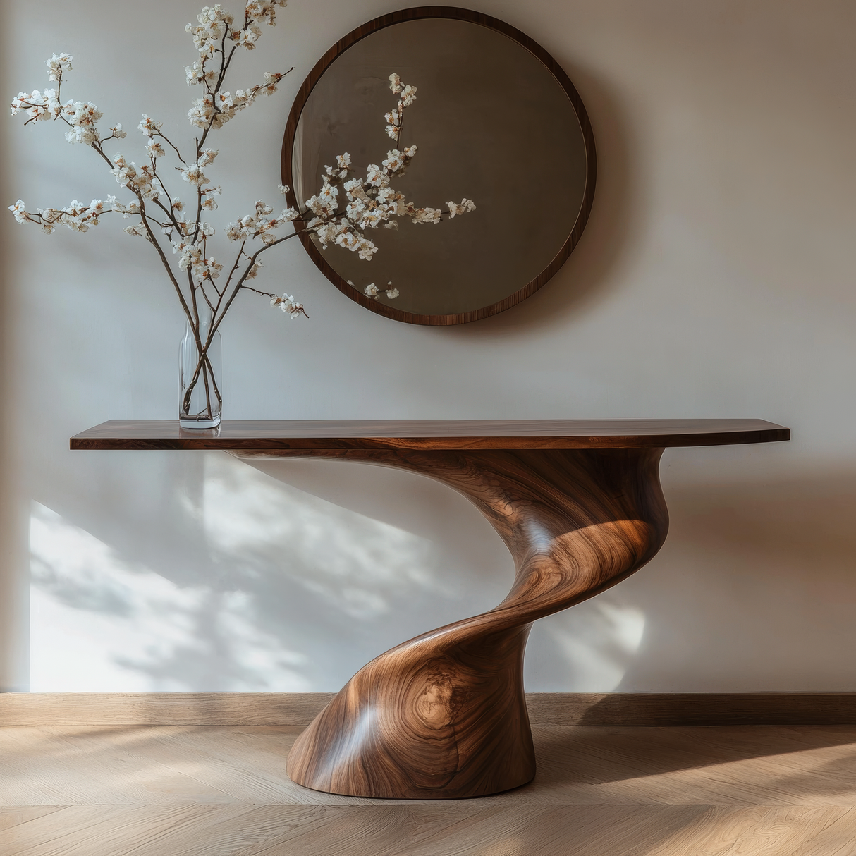 Solvaryn Sculpted Solid Wood Console Table - Timberustic Console Table